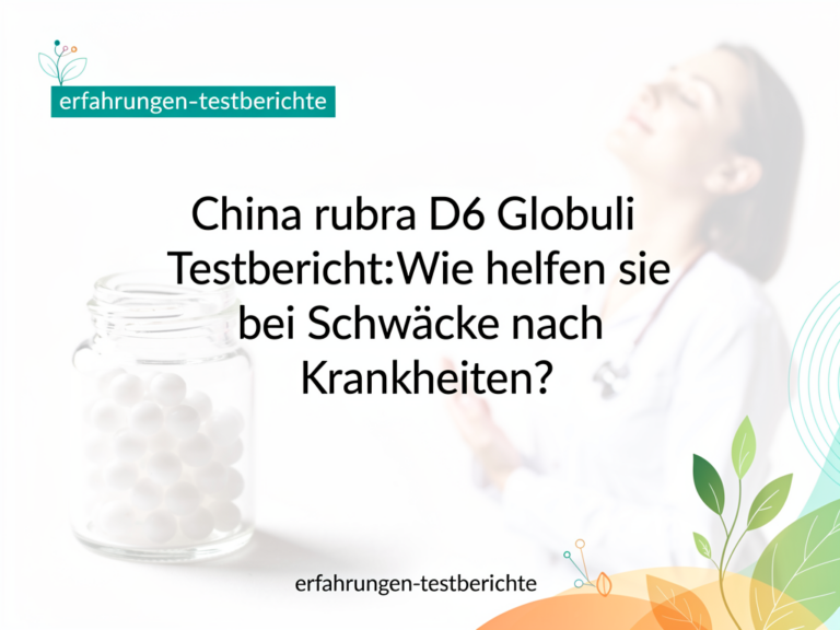 Testbericht zu China rubra D6 Globuli bei Erschöpfung nach Krankheiten